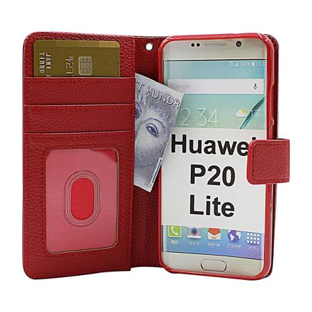 New Standcase Wallet Huawei P20 Lite (ane-lx1) Röd