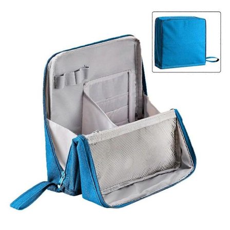 Bærbar Stående Makeup Taske Vandtæt Kosmetik Toiletartikler Tasker med Håndtag til Kvinder