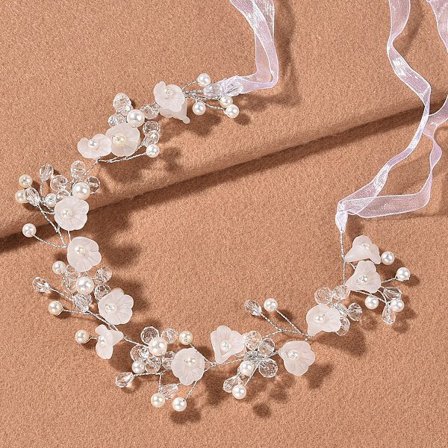 Blomsterkrans för kvinnor med blomsterhuvudband med band