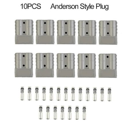 【xj】10 stk. Anderson-stil 50 AMP-kontakter for 6AWG 12-24V DC elektroverktøy