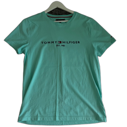 Turkos t-shirt från Tommy Hilfiger