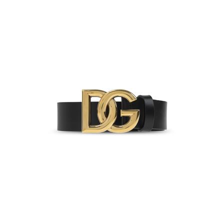 Dolce & Gabbana Bælte with logo Sort, Herre Bælter, Størrelse: 90 CM