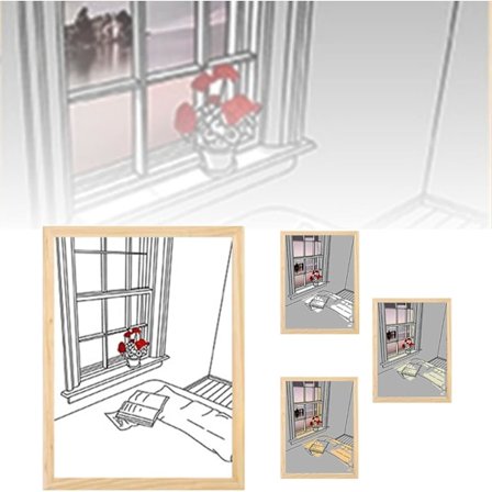 Lysende Maleri Dekoration LED Skyggeboks Ramme 3 Farver USB Ramme Kunstlys Justerbar Maleri Lys Vægkunst til Soveværelse Stue