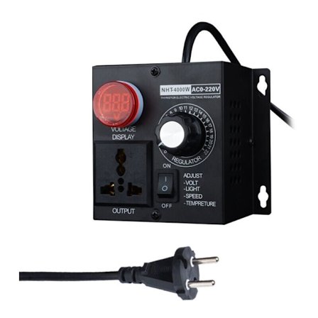 AC 220V 4000W Kompakt Controller Variabel Spænding Bærbar hastighed temperatur Lys Justerbar spænding Lysdæmper - Rwconverter af Spænding