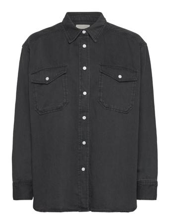 Collettepw Sh Tops Shirts Denim Shirts Black Part Two