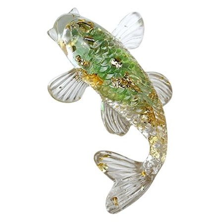 Kunstige Fisk Ornamenter Naturlig Krystall Fisk Figurer Resin Statue Skrivebord Bil Hjem Kontor Dekorasjoner Venn Gave