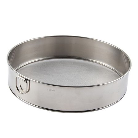 Professionel rund melsigte i rustfrit stål med 60 mesh (7,9"