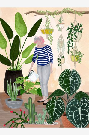 Pelcasa - Plakat My Home Jungle In Coral - Beige - Posters - Fra Homeroom