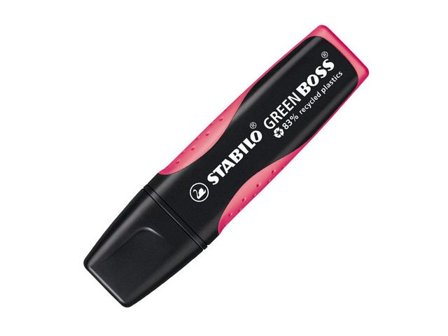 STABILO Överstrykningspenna GREEN BOSS rosa mejselformad spets 2+5mm 6070/56 - Lyreco - Kontorsmaterial - Pennor - Överstrykningspennor