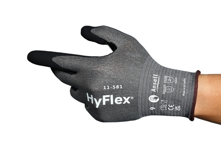 Ansell HyFlex 11-581 Handske grå nitril 10, Kläder