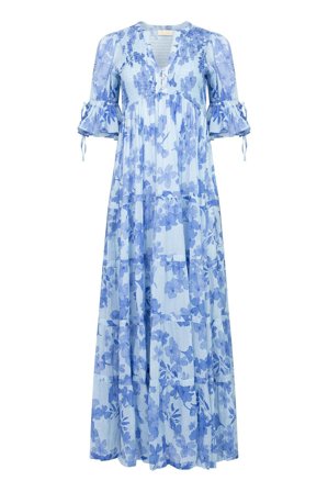 Bohemian Relaxed Dress sky blue XS