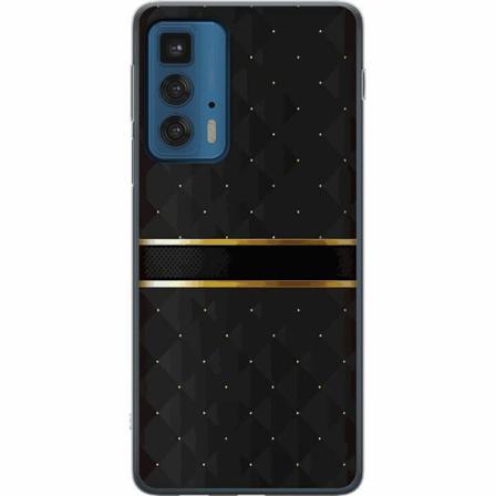 Motorola Edge 20 Pro Genomskinligt Skal Golden Stripes