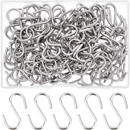 100 stk. S-kroge i 304 rustfrit stål, små S-kroge i metal til ophængning