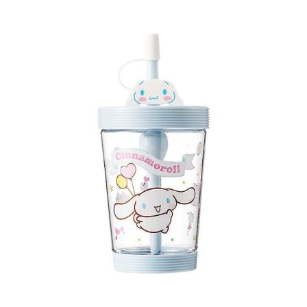 Kawaii Sanrioes Anime Cinnamoroll Kuromi My Melody Vannflaske Drikke Tegneserie Bærbar Sport Te Kaffe Koppka Sugerør Kopp Gaver NM-3Q