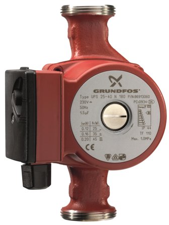 Grundfos UPS 25-80 N 180 Varmtvannspumpe 1 x 230 V, Vann