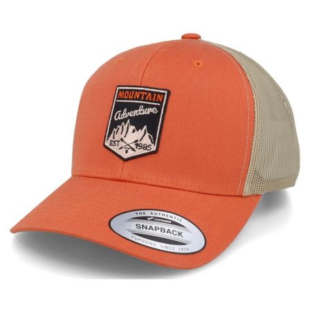 Wild Spirit - Orange trucker Keps - Mountain Adventure Patch Orange/Khaki Trucker @ Hatstore