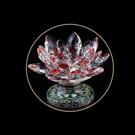Crysta Lotus Flower Ornament Lotus Flower Figur RØD