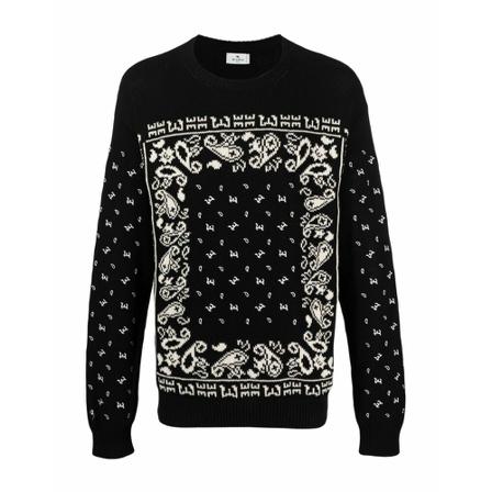 Etro - Tröjor - Svart - Herr - Storlek: M, Herr, Storlek: M