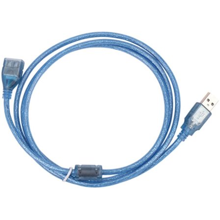USB-forlængerkabel 2.0 A-han til lang ledning til computer, 1,5 meter blå