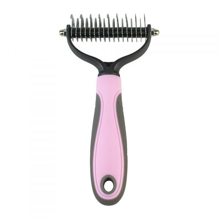 Selvrensende Slicker Brush for Hunder og Katter Pet Grooming Dematting Brush Fjerner Lett Matter, Floker og Løst Pels fra Kjæledyrets Pels, Stor