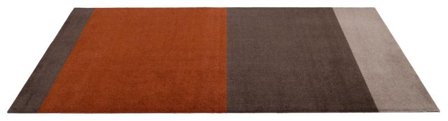 Tica Copenhagen Gulvmatte Stripes Terracotta-Brun 90x200