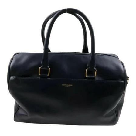 Saint Laurent Vintage Pre-owned Leather handTass , Blauw , Dames , Maat: ONE Size Vintage Tassen