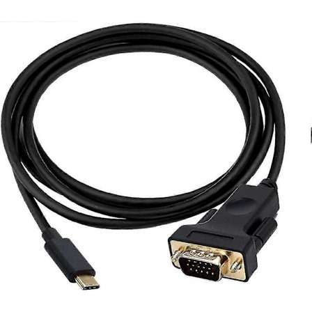 Usb-c Till Vga, Thunderbolt 3 Typ C Till Vga Hankontakt Adapterkabel 1.8m