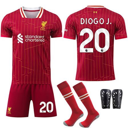 2024-2025 Liverpool No.20 Diogo J. Hemmatröja med strumpor + knäskydd