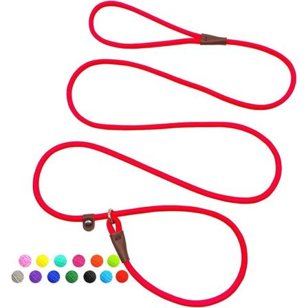 Halkskyddskoppel för hundar utan drag, 13+ färger Klassiskt hundkoppel 6FT Husdjurshalkskyddskoppel, 1/4” Repkoppel för små medelstora djur red 6ft*1/