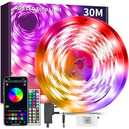 30M LED Strip Lys Musikk Synkronisering RGB Bluetooth Fargeskiftende Fleksible LED Lys Strips, med Smart App Kontroll Fjernkontroll