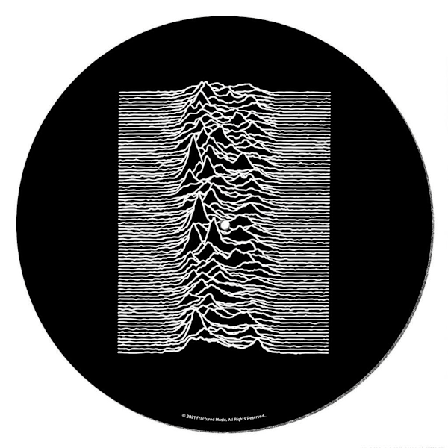 Joy Division Unknown Pleasures Skivspelare Slipmat En Storlek Svart