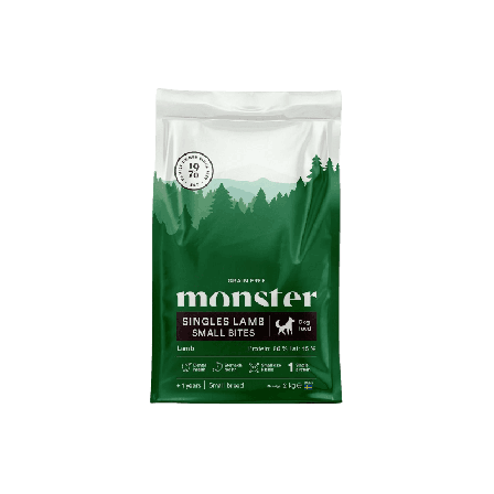 Monster Pet Food - Dog Grain Free Singles Lamb Small Bites 12 kg - Hund - Hundefôr & hundemat - Tørrfôr for hund - ZOO.no