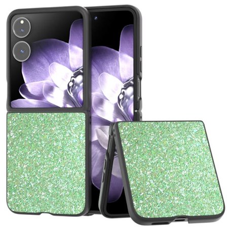 Xiaomi Mix Flip - Svart Ram Färgglad Glitter Mobilskal