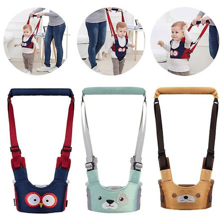 Baby Walking Harness Safe Walking Belt Hand-held Baby Walker Adjustable Walking Harness Blue-
