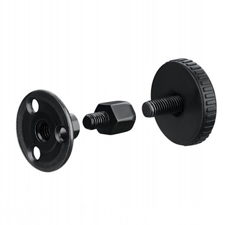 Svart justerbar sengramme anti-knirk verktøy, hodegjerlebegrenser med gratis møbelputer og skruer, ingen flere knirk, beskytter vegger mot støt, Eas