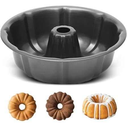 Kakeform med gresskarform, geléform, rund dyp Bundt-bakeform, riflet rund kakeform, non-stick kakeform for gelé, buntcake