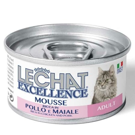 LeChat Excellence Mousse Ricca In Pollo E Maiale Gatti Adulti 85g