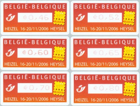 Belgien - Belgica - Postfrisk sæt frama 6v