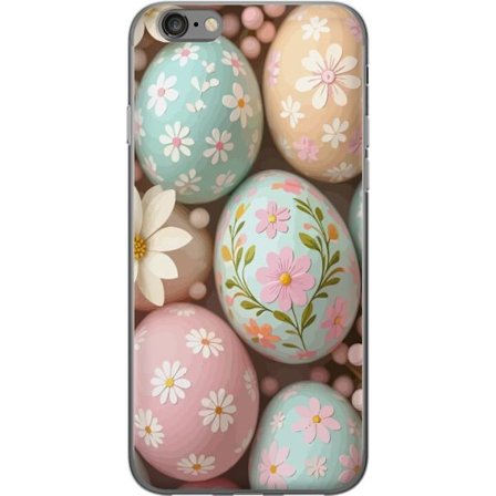 Yhteensopiva Puhelinkuori Apple iPhone 6 Pastellivärisiä pääsiäismunia, joissa on käsimaalatut kukat ja keväinen tunnelma pehmeässä koristeko