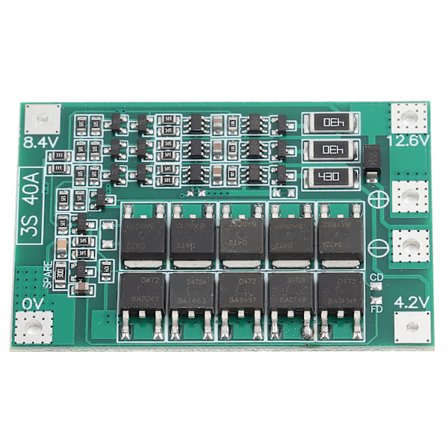 3S 12V 40A Lithium Batteri BMS PCB med Balance Opladning