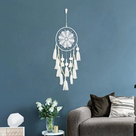 Drømmefanger (hvid), Håndlavet drømmefangende netværk, Historier i indianermytologi til vægdekoration Håndværk Gave-