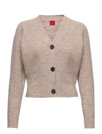 Sorelleta Stickad Tröja Cardigan Beige HUGO