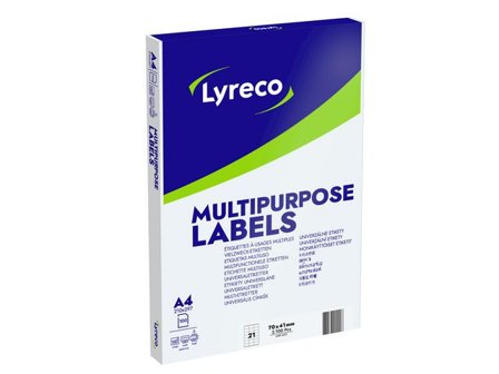 LYRECO Etikett 70x41mm 2100/fp - Lyreco - Emballage och lagerutrustning - Etiketter och godsmärkning - Multifunktionsetiketter
