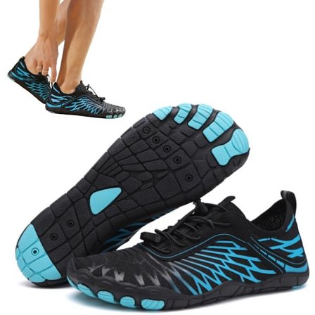 1 par - Barfot sko - Pustende og sklisikre sportssko - Pustende - Sklisikker - Blå - Størrelse 40