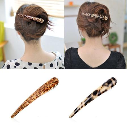 2 stk. Andebeak Hårklipp, Leopardfarge Klassisk Stor Hår