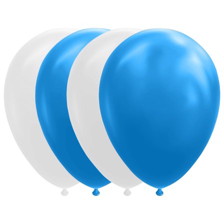 Ballongmix Blå/Hvit 10-pakning