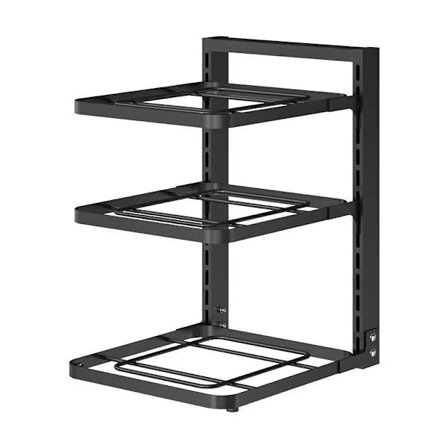 Multilags Gryte Oppbevaringsstativ Sterk Bæreevne Kjøkkenorganisator Tre Lag 43x27x23cm