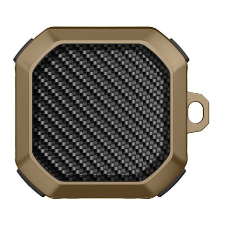 Fodral i kolfiberstil för Samsung Galaxy Buds2 / Buds Pro / Live - Svart / Brun