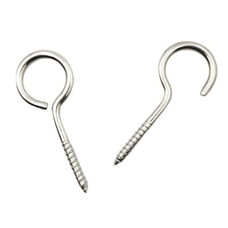 10 stk. lukkede M3 40 øjeskruer, øjebolte, galvaniseret stål, kraftige skruekroge