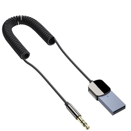 Bluetooth 5.0-mottaker med mikrofon, automatisk tilkobling, håndfri samtale, Bluetooth-sendermottaker for bil